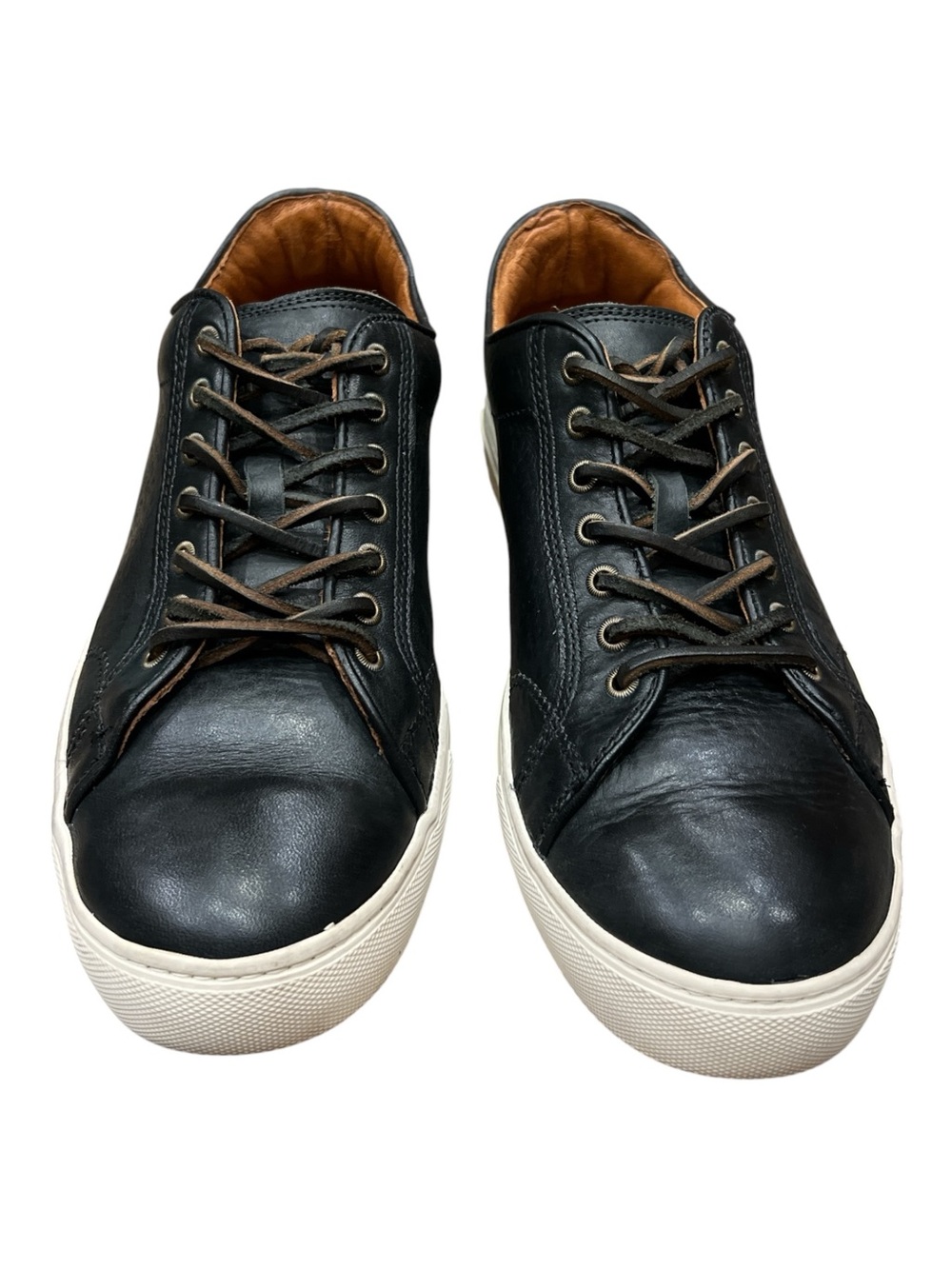 Frye Men's Walker Low Lace Leather Black Sneakers. SZ 10M